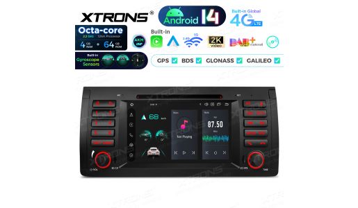 7 Inch Octa Core 4+64GB Global 4G LTE Android 14 Car DVD Multimedia Player AKM DSP Gyroscope Sensors for BMW