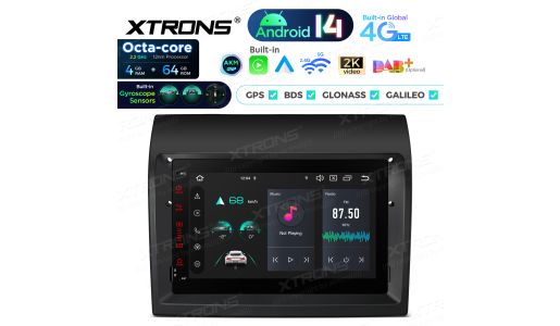 7" 4+64GB Global 4G LTE IPS Android 14 Car Stereo Multimedia Player Built-in AKM DSP Gyroscope for Fiat Ducato