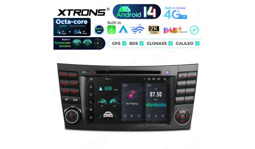 7 inch 4+64GB Global 4G LTE Android 14 Car DVD Multimedia Player Built-in AKM DSP Gyroscope Sensors for Mercedes-Benz
