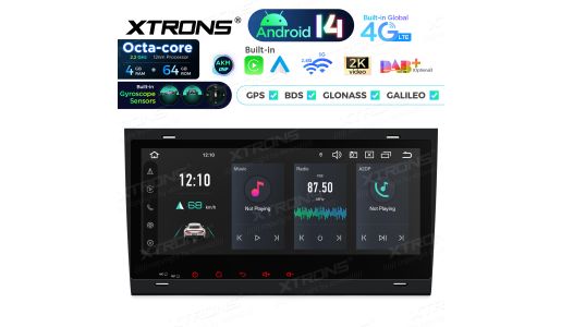 8.8 inch Octa Core 4+64GB Global 4G LTE Android 14 Car Stereo Multimedia Player Custom Fit for Audi / Seat