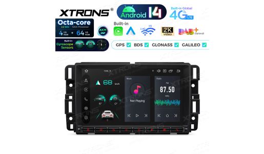 8 inch 4+64GB Octa Core Android 14 Car Stereo AKM DSP Global 4G Gyroscopes for Chevrolet/Buick/GMC/HUMMER