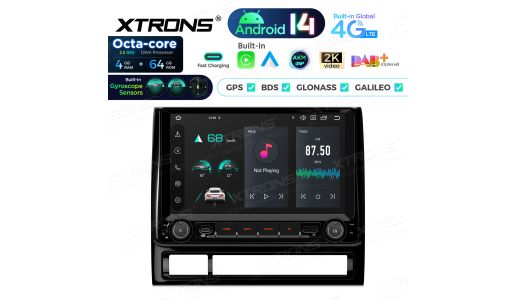 9 inch 4+64GB Octa Core Android 14 Car Stereo Multimedia Player Built-in AKM DSP 4G Gyroscope Sensors Fast Charge for Toyota Tacoma 2005-2013