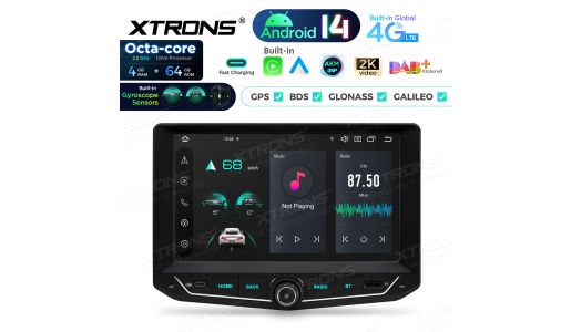 9 Inch 4+64GB Octa Core Android 14 Car Stereo Built-in AKM DSP Global 4G Gyroscope Sensors Fast Charging for Jeep 