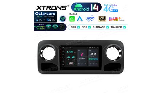 10.1 inch 4+64GB Octa Core Built-in DAB+ AKM DSP Global 4G IPS Gyroscopes Android 14 Car Stereo for Mercedes-Benz Sprinter 2018-2022