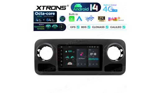 10.1 inch 4+64GB Octa Core Built-in DAB+ AKM DSP Global 4G IPS Gyroscopes Android 14 Car Stereo for Mercedes-Benz Sprinter 2018-2022
