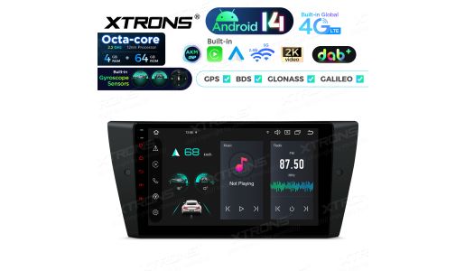 9 inch 4+64GB Android 14 Car Stereo Multimedia Player Built-in DAB+ AKM DSP Global 4G IPS Gyroscope Sensors for BMW 3 series