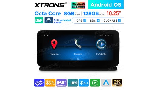 10.25 inch Android Octa Core 8GB+128GB Car GPS Multimedia Player for Mercedes-Benz CLS-Class W218/C218 (2010-2012)