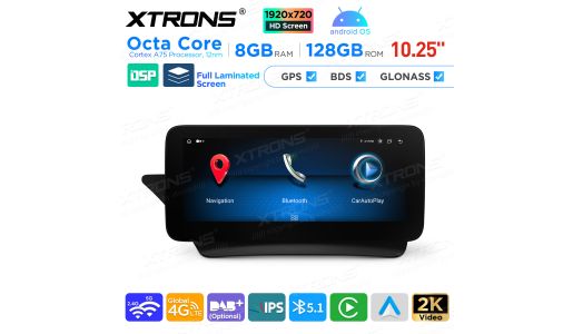10.25 inch Android Octa Core 8GB+128GB Car GPS Multimedia Player for For Mercedes-Benz E-Class C207 / A207 (2009-2012) Left Driving Vehicles