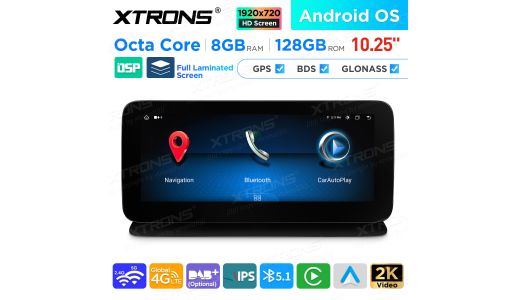 10.25 inch Android Octa Core 8GB+128GB Car GPS Multimedia Player for Mercedes-Benz CLS-Class C218/W218 (2013)
