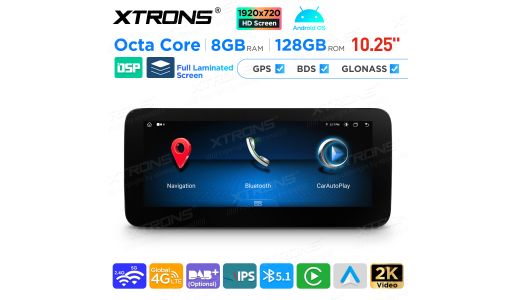 10.25 inch Android Octa Core 8GB+128GB Car GPS Multimedia Player for Mercedes-Benz A-Class W176 / GLA-Class X156 / CLA-Class C117 / G-Class W463