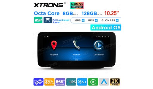 10.25 Inch Android Octa Core 4GB+64GB Car GPS Multimedia Player for Mercedes-Benz B-Class W246 (2016-2018) Right Driving Vehicles