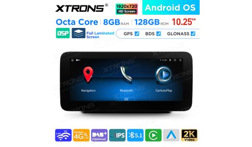 10.25 inch Android Octa Core 8GB+128GB Car GPS Multimedia Player for Mercedes-Benz C-Class W205 / GLC-Class X253 / V-Class W446 / X-Class W470