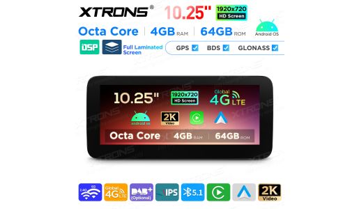 10.25 Inch Android 14 Octa Core 4GB+64GB Car GPS Multimedia Player for Mercedes-Benz B-Class W246 (2016-2018) Left Driving Vehicles