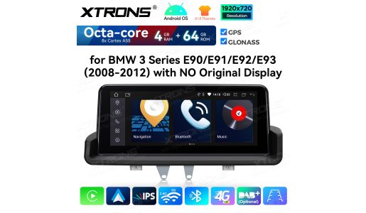 10.25 Inch Octa Core 4+64GB Android Car GPS Multimedia Player Built-in 4G LTE for BMW 3 Series RHD