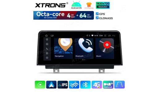 10.25 Inch 4+64GB Android Car GPS Multimedia Player with 1920*720 IPS G+G Touch screen For BMW 1/2 series NBT LHD