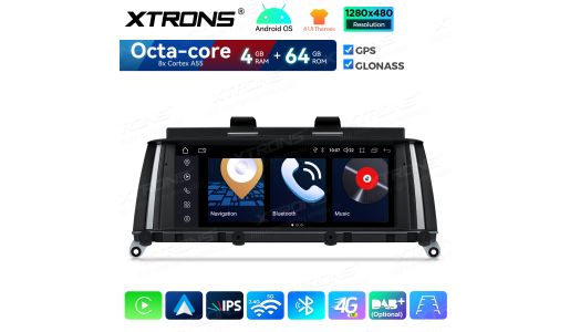 8.8 Inch 4+64GB Android Car GPS Multimedia Player 4G IPS Built-in CarPlay and Android Auto For BMW X3 F25 CIC