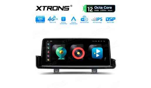 Integrated 4G Solution: 10.25 inch Android Car GPS Multimedia Player with Built-in CarPlay and Android Auto and DSP for BMW 3 Series E90/E91/E92/E93 Left Driving Vehicles