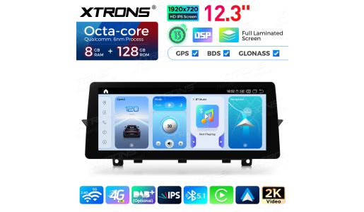 12.3 inch 8+128GB Snapdragon 680 2K Screen Global 4G Android Car Stereo Player for BMW X1 E84 2009-2015 CIC System