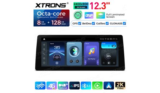 12.3 inch 8+128GB Snapdragon 680 2K Screen Global 4G Android Car Stereo Player for BMW 3 Series E90/E91/E92/E93/M3  (2004-2008) CCC System