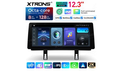 12.3 inch 8+128GB Snapdragon 680 2K Screen Global 4G Android Car Stereo Player for LHD BMW 1 Series E81/E82/E87/E88 2006-2012 with No Original Display