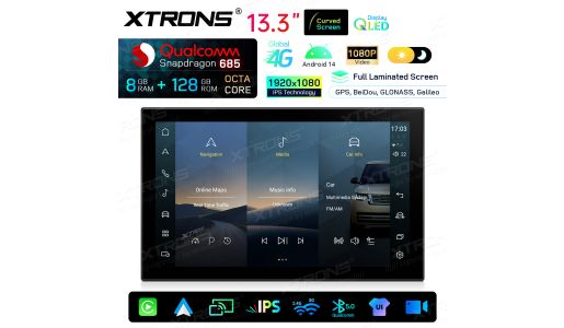 13.3 inch 8+128GB Octa Core Qualcomm 685 Curved Screen Android Car Screen Upgrade for Range Rover L405/L494 With Harman System