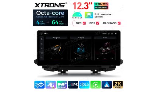 12.3 Inch Fully-laminated Screen 1920x720 Octa Core Android Car Stereo Global 4G for Audi Q5 SQ5 LHD