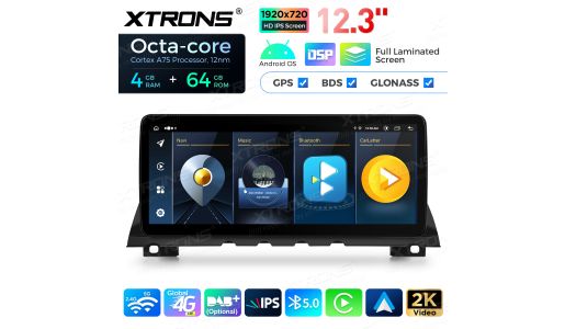 12.3 inch Octa Core 4+64GB Global 4G LTE Android Car Stereo Multimedia Player with Fully-laminated Screen for BMW 7 Series F01 / F02 CIC