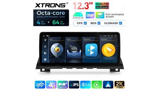 12.3 inch Octa Core 4+64GB Global 4G LTE Android Car Stereo Multimedia Player with Fully-laminated Screen for BMW 7 Series F01 / F02 NBT