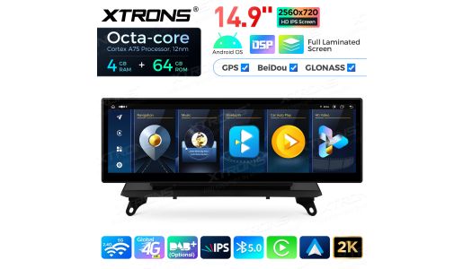 14.9 inch 4+64GB Android Car Stereo Multimedia Player for RHD BMW X5 E70/X6 E71 (2007-2010) with CCC System