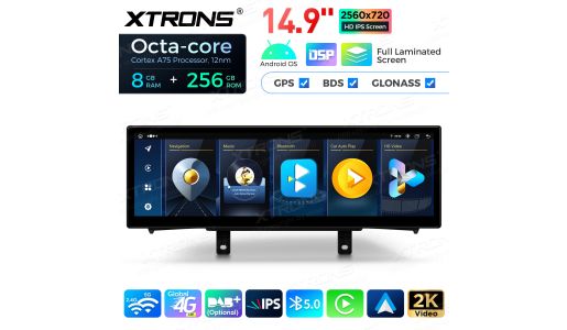 14.9" Fully-laminated 2K IPS Screen Android Car Stereo Multimedia Player Global 4G 8+256GB 360° Camera for BMW 1 Series/2 Series NBT LHD
