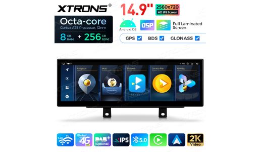 14.9 inch Fully-laminated 2K IPS 2.5D Screen Android Car Stereo Multimedia Player Global 4G 360° Camera for BMW 3/4 Series/M3/M4 NBT