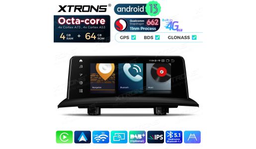 10.25 inch Qualcomm Snapdragon 662 Android 4GB RAM + 64GB ROM Car Stereo Multimedia Player for BMW X3 E83 M-ASK