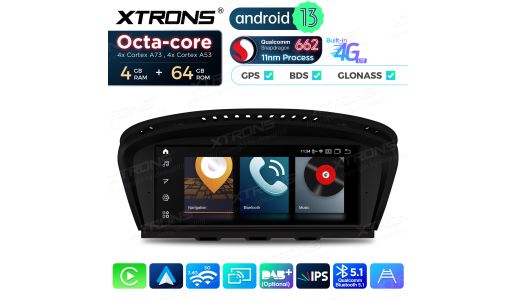 8.8 inch Qualcomm Snapdragon 662 Android 4GB RAM + 64GB ROM Car Stereo Multimedia Player for BMW 3 Series E90 / 5 Series E60 CCC