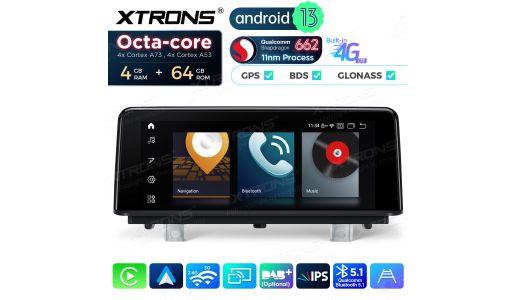 8.8 inch Qualcomm Snapdragon 662 Android 4GB RAM + 64GB ROM Car Stereo Multimedia Player for BMW 3 Series F30/F31/F34 4 Series F32/F33/F36 NBT