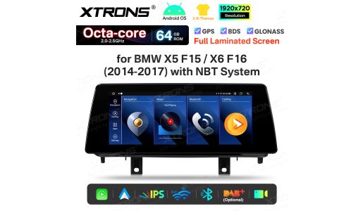 10.25 Inch for BMW X5 F15/X6 F16 Octa Core 64GB Full Laminated Screen Day & Night Modes UI Android Car GPS Multimedia Player 