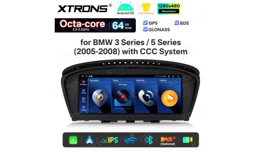 8.8 inch For BMW 3/5 series CCC Octa Core 64GB IPS Display Day & Night Modes UI Android Car GPS Multimedia Player 