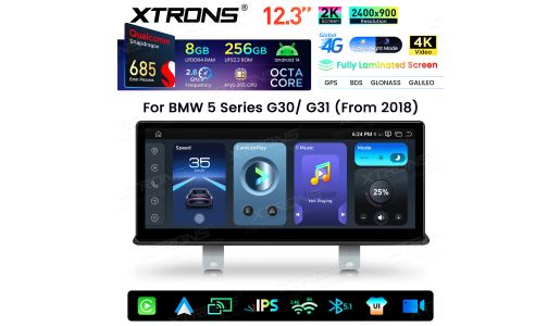 12.3 Inch 2K Screen Qualcomm 685 8+256GB Android Car Infotainment System Upgrade for BMW 5 Series G30/G31(2018-) EVO system