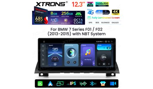 12.3 Inch 2K Screen Qualcomm Snapdragon 685 8+256GB Android Car Screen Upgrade for BMW 7 Series F01/F02(2013-2015) NBT System