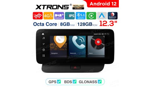 12.3 inch Qualcomm Snapdragon 662 Android 8GB+128GB Car Stereo Multimedia Player for Audi Q5 Right Driving Vehicles with Audi concert / Audi symphony