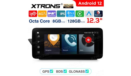 12.3 inch Qualcomm Snapdragon 662 Android 8GB+128GB Car Stereo Multimedia Player for Audi A4/A5 Left Driving Vehicles with Audi Multimedia Radio