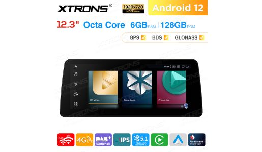 12.3 inch Qualcomm Snapdragon 662 Android 6GB+128GB Car Stereo Multimedia Player for BMW 5 Series E60 CCC