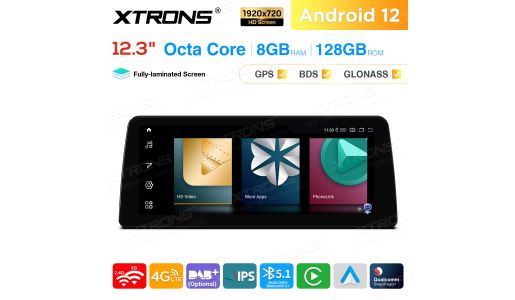 12.3 inch Qualcomm Snapdragon 662 Android 8GB+128GB Car Stereo Multimedia Player for BMW 3 Series E90/E91/E92/E93/M3 CCC