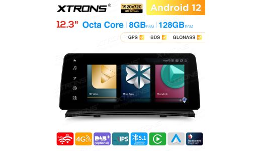 12.3 inch Qualcomm Snapdragon 662 Android 8GB+128GB Car Stereo Multimedia Player for BMW X3 E83 with No Original Display