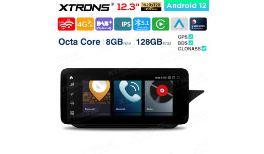 12.3 inch Qualcomm Snapdragon 662 Android 8GB+128GB Car Stereo Multimedia Player for Mercedes-Benz E-Class W212/S212 (2009-2012) Right Driving Vehicles