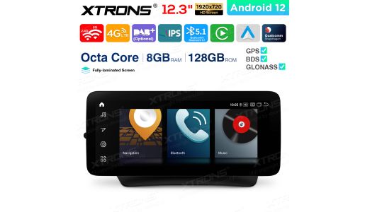 12.3 inch Qualcomm Snapdragon 662 Android 8GB+128GB Car Stereo Multimedia Player for Mercedes-Benz E-Class C207 / A207 (2013-2014) Left Driving Vehicles