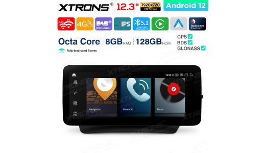 12.3 inch Qualcomm Snapdragon 662 Android 8GB+128GB Car Stereo Multimedia Player for Mercedes-Benz E-Class C207 / A207 (2013-2014) Right Driving Vehicles