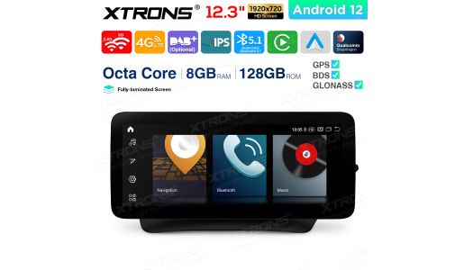 12.3 inch Qualcomm Snapdragon 662 Android 8GB+128GB Car Stereo Multimedia Player for Mercedes-Benz E-Class C207 / A207 (2015-2016) Right Driving Vehicles