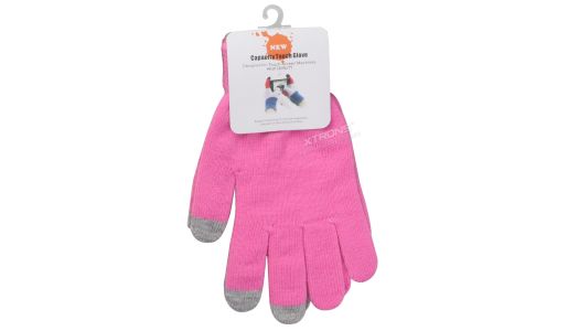 Touch Screen Winter Warm Knit Gloves(Pink)