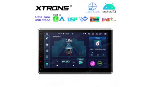 10.1 inch Rotatable QLED Display Android Universal Car Stereo Octa core Processor 8GB RAM & 128GB ROM