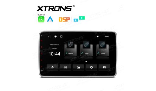 10.1 inch Rotatable Touch Screen Car Stereo with Built in CarPlay & Android Auto & AutoLink & DSP Universal Fit